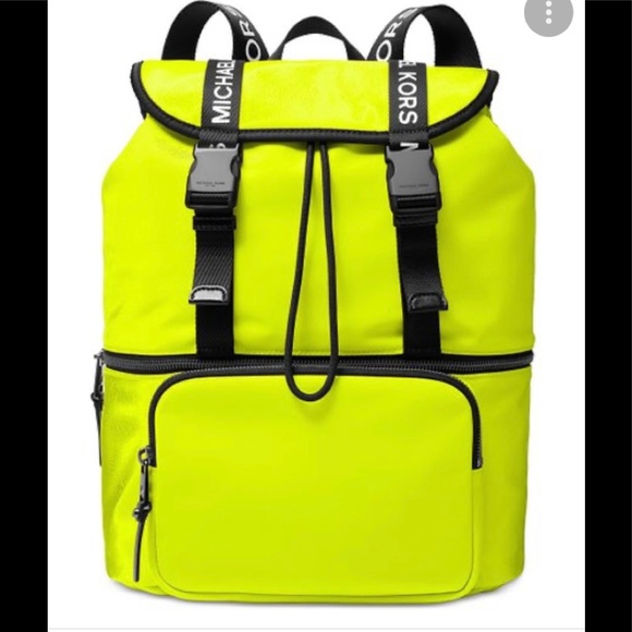 Neon yellow michael kors backpack Clearance